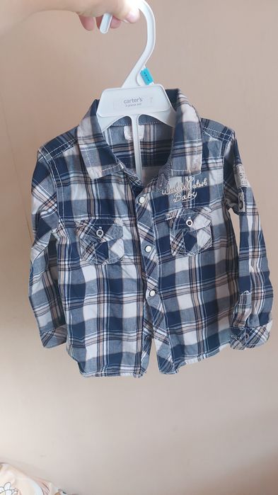 Рубашка в клеточку 12-18м 86 розмір