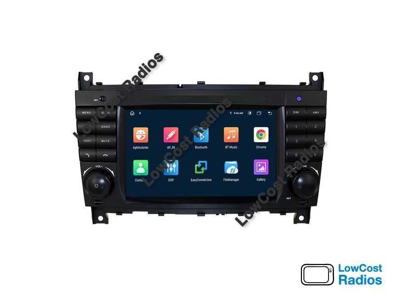 Auto Rádio GPS Mercedes Class C w203 (Android 15) 2004 a 2006