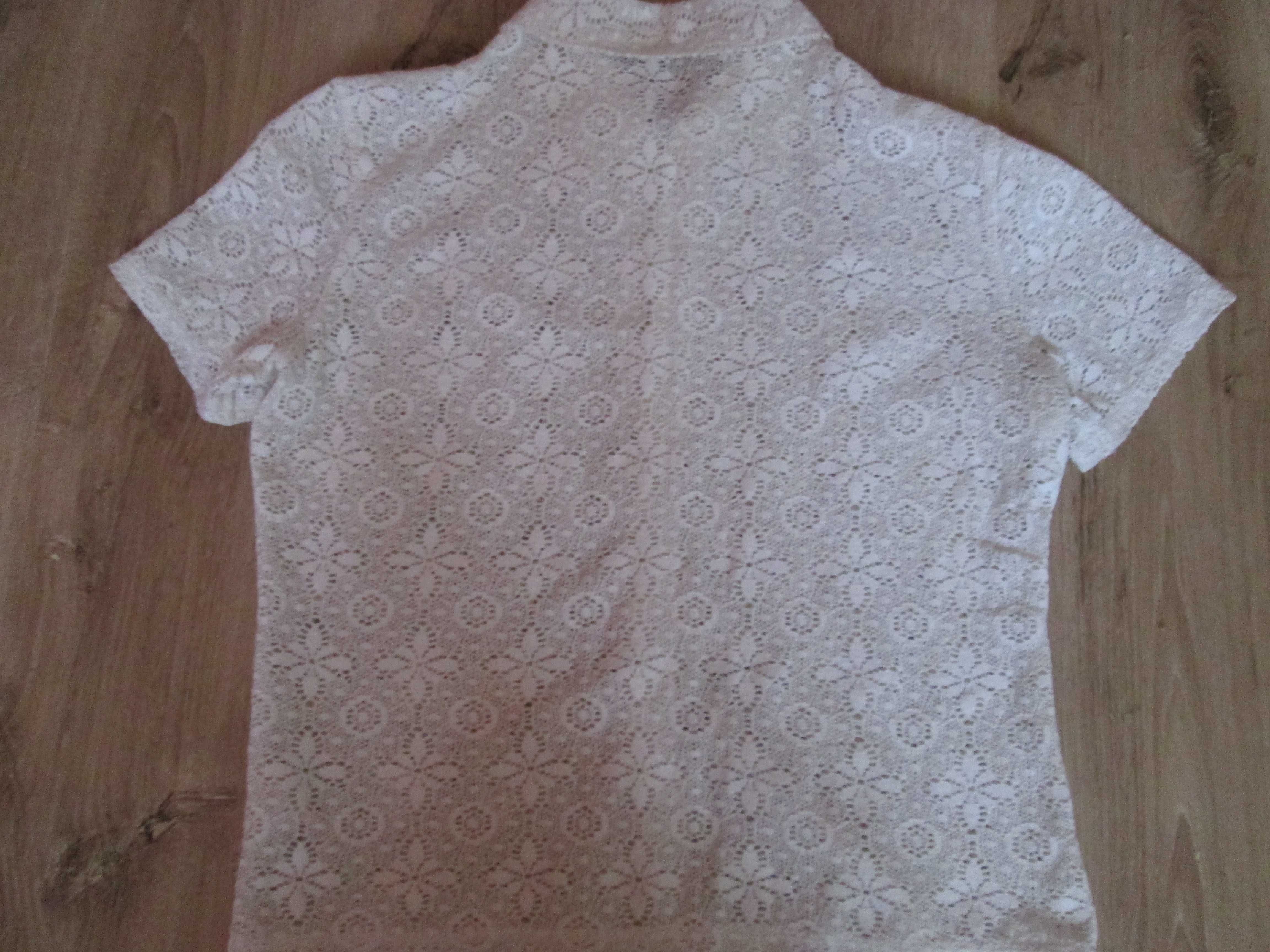 Ażurowa kremowa bluzka U. C. Of Benetton