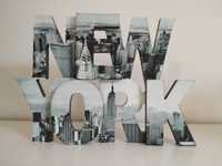 Letras em madeira "New York"