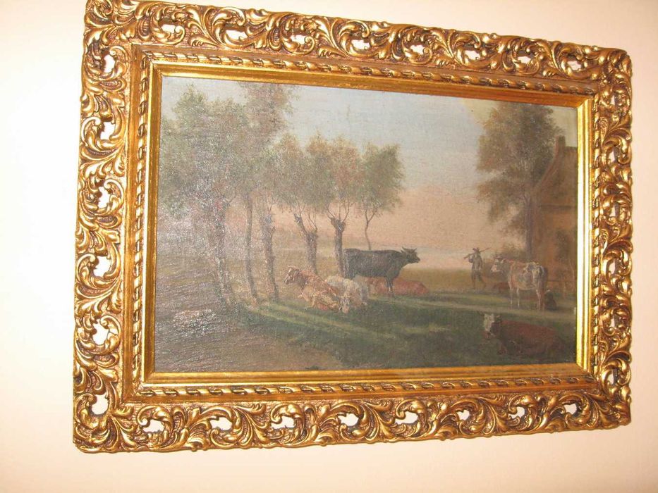 Przedwojenny obraz olejny przedwojenny