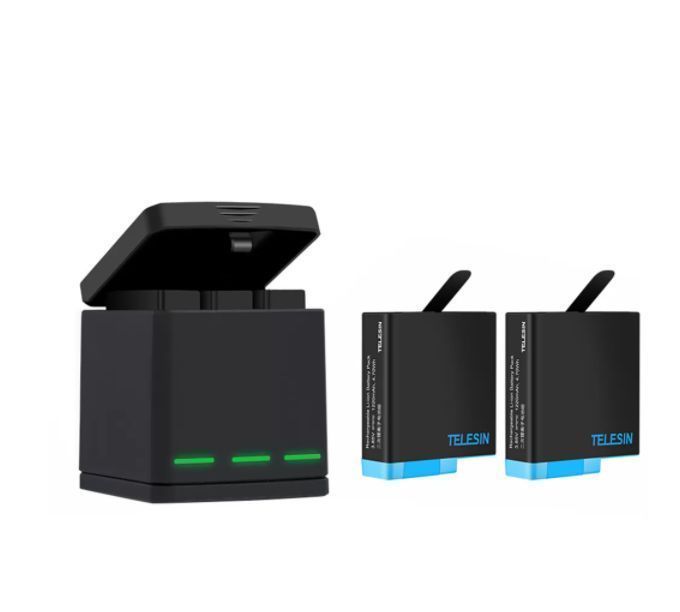 Ładowarka trójkanałowa Box Telesin dla GoPro Hero 8 + 2 akumulatory