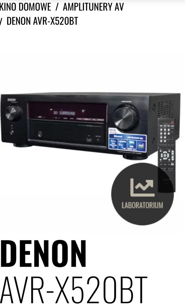 Amplituner Denon AVR-X520BT + Kolumny Prism Vienna 5.0
