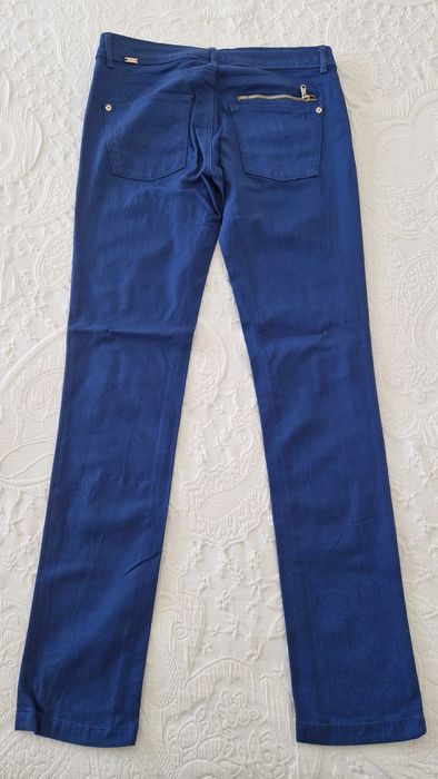 Calças azuis, Zara, tamanho 38, mid rise skinny fit