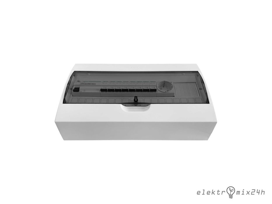 Rozdzielnica natynkowa z gniazdem 230V zabezpieczona gotowa 18 modułów