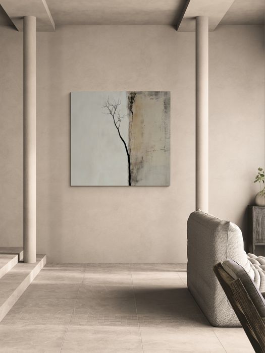 Obraz minimalistyczny Wabi Sabi / Japandi Ręcznie malowany