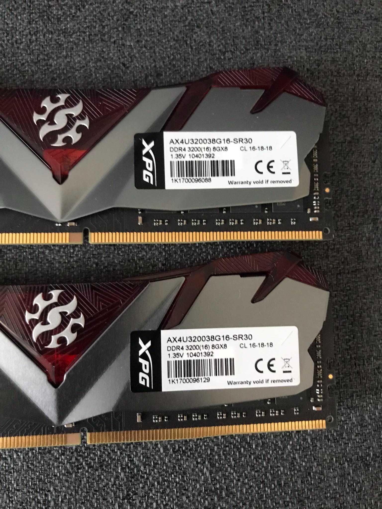 RAM DDR4 XPG 3200, 2X8GB, CL16, SR30