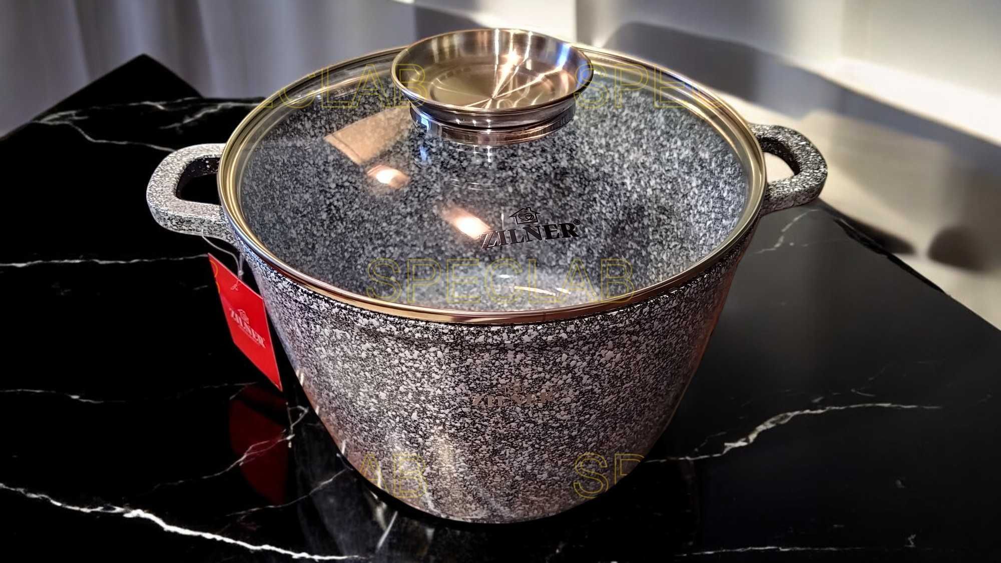 Dwa garnki ZILNER ZL-7066. Gaz, Indukcja, Ceramika