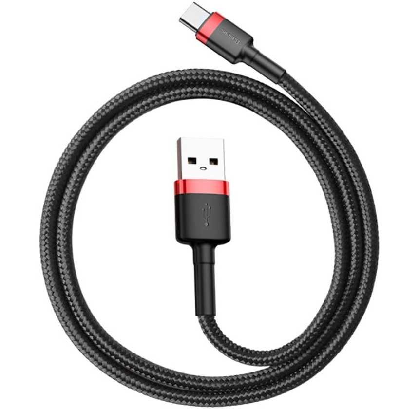 Kabel Baseus Cafule 3A USB-A do USB-C 0,5m, czarno-czerwony kod 2242