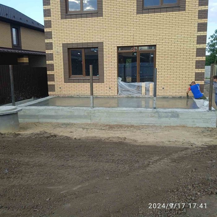 Бетонные, строительные, земляные работы, фундамент, усиление,отмостка