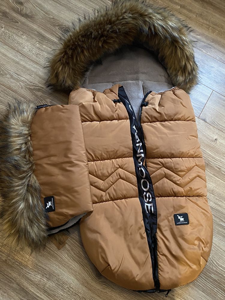 Śpiwor cottonmoose brąz i mufka