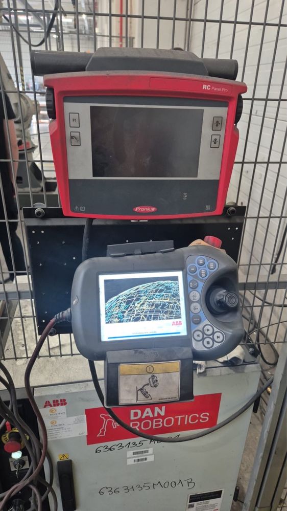 Cela spawalnicza z robotem ABB IRB 4600 + obrotnik + spawarka Fronius