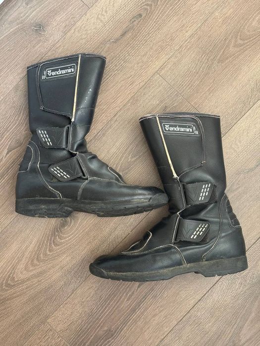 Мотоциклетні шкіряні чоботи Vendramini, моточоботи 44 розміру 28 см
