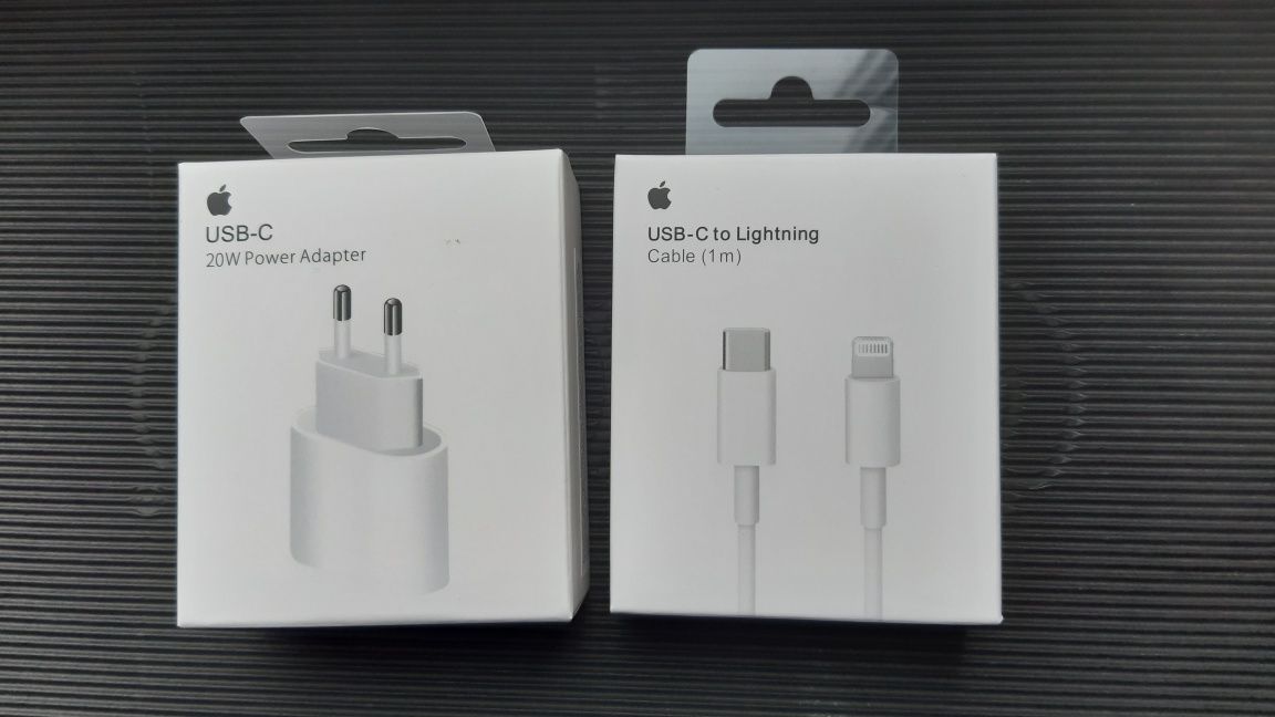 USB-C 20W Power Adapter + Kabel USB-C do iPhone NOWE