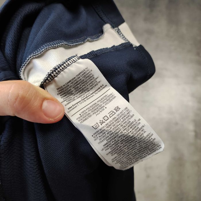 MĘSKA Sportowa Granatowa Bluza Rozpinana Stójka Nike Suwak Dri-Fit