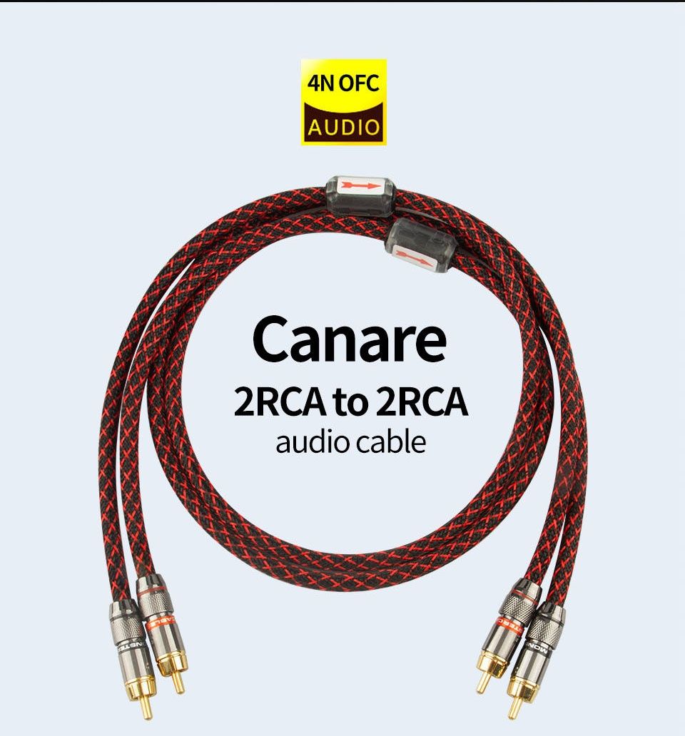 Canare 2RCA к 2RCA Аудио Кабель 0.5м, 4N OFC