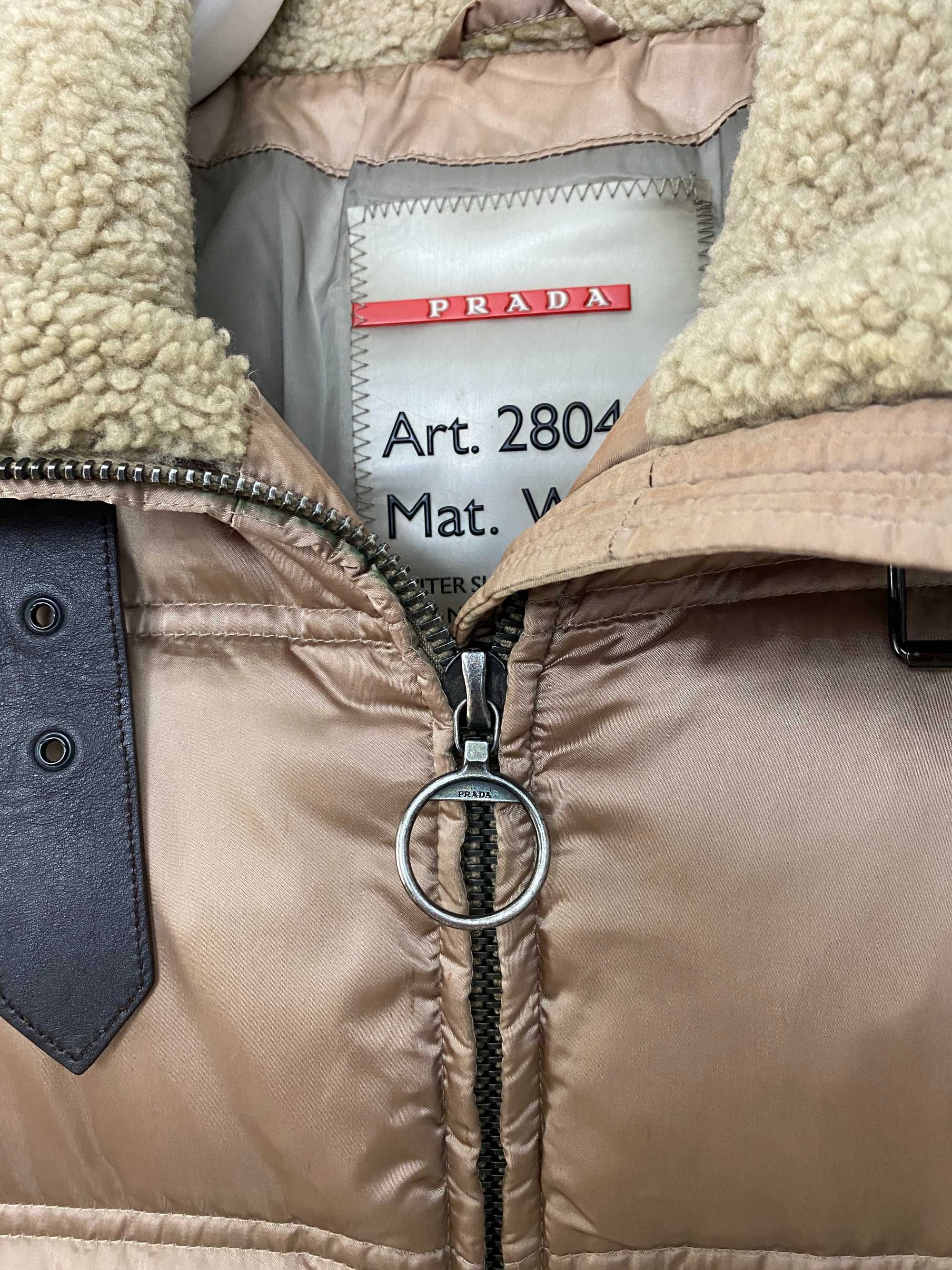 Kurtka Puchowa Damska Prada Down Jacket Puffer Rose-Gold Rozmiar 40