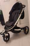 Wózek spacerowy czarny biala rama Recaro babyzen rozkładany