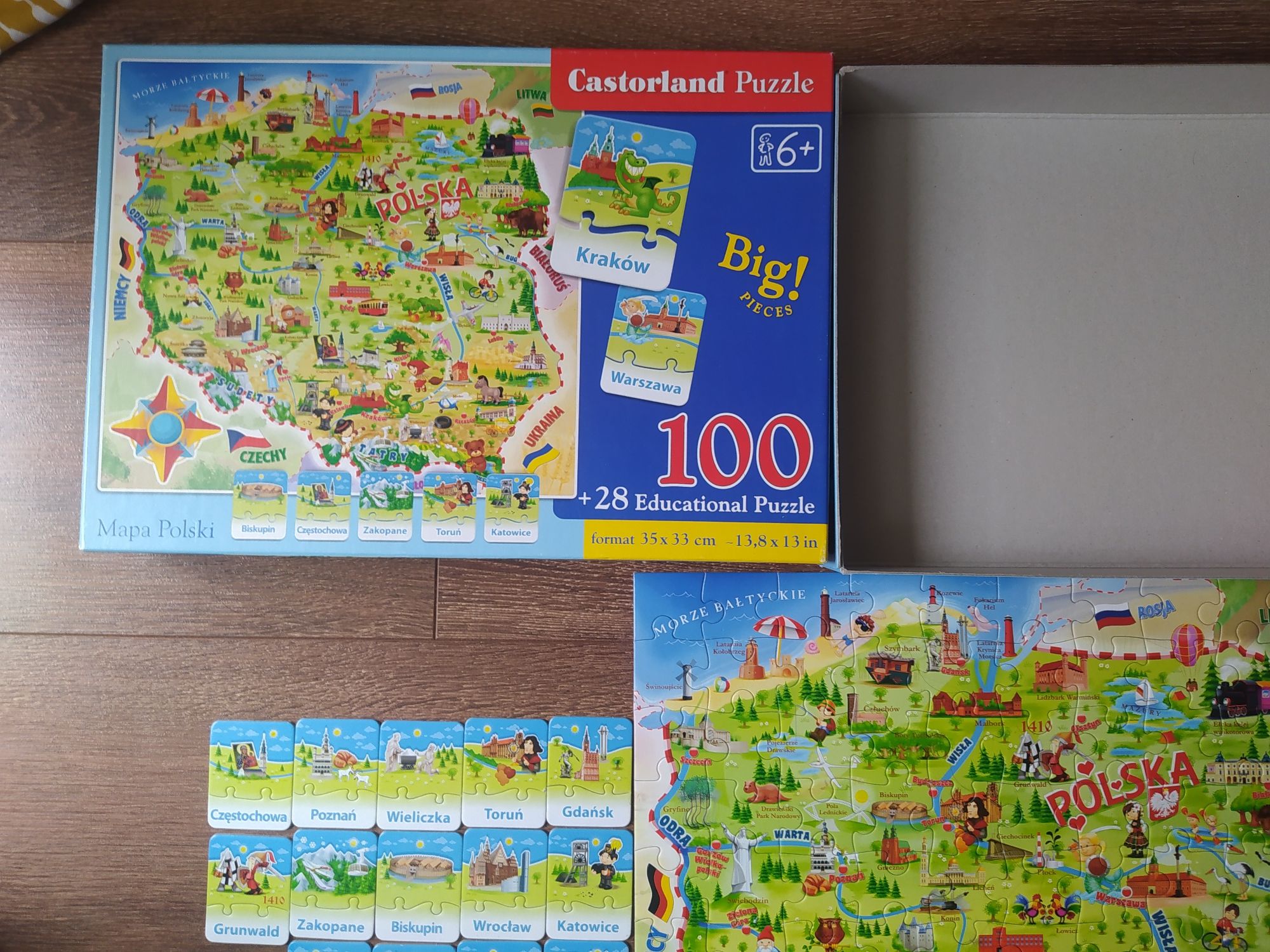 Puzzle Mapa Polski 128 elementów