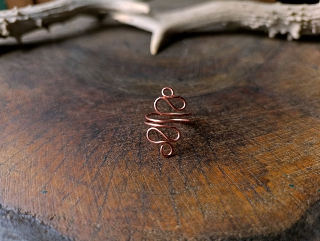 Miedziany pierścionek handmade miedź