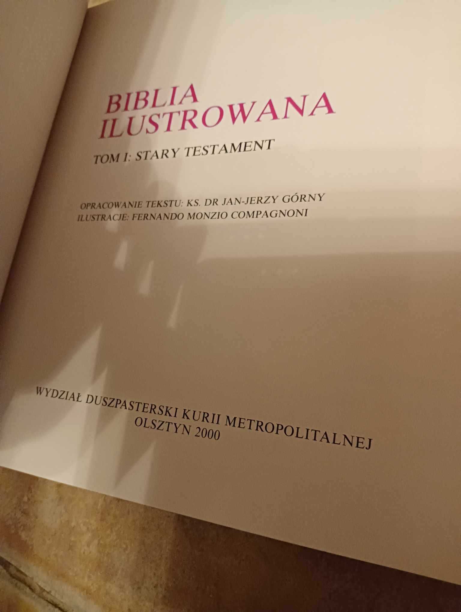 Biblia Ilustrowana Stary i Nowy Testament 2 tomy Olsztyn 2000 NOWA