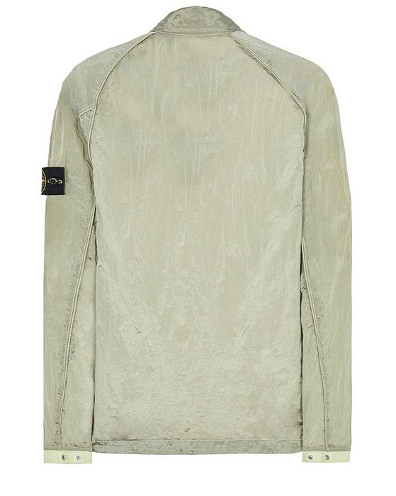 Сорочка STONE ISLAND 12321 Garment-Dyed Nylon Metal Overshirt Ice
