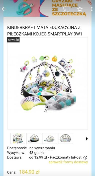 Mata edukacyjna kinderkraft smartplay Play mat