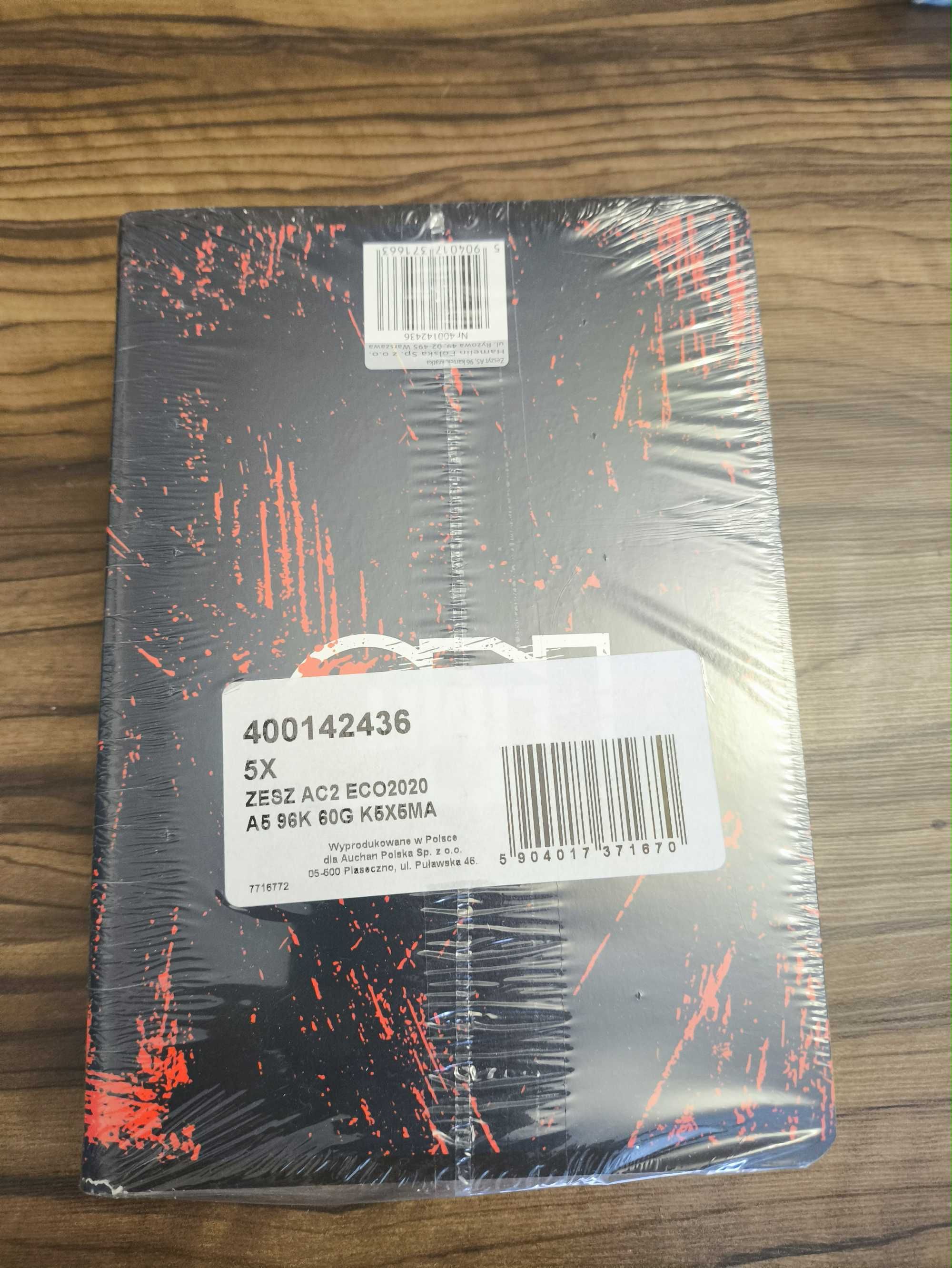 5 zeszytów A5 96K 60G w kratkę