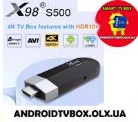 Android Smart TV box X98 S500 stick 2/16, 4/32 стик  S905Y4  приставка