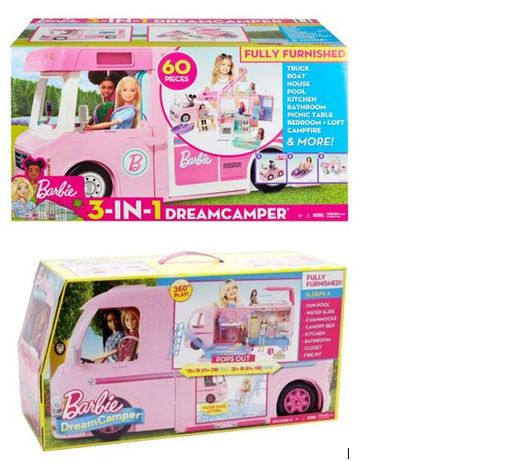 Barbie Caravana Sonho FBR34 / Autocaravana GHL93 3-in-1 Mattel (NO