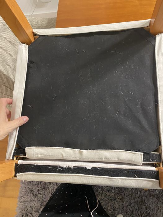 6 cadeiras de mesa de jantar com capas novas