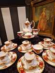 Serwis Kawowy ROYAL ALBERT Old Country Roses Bone  China