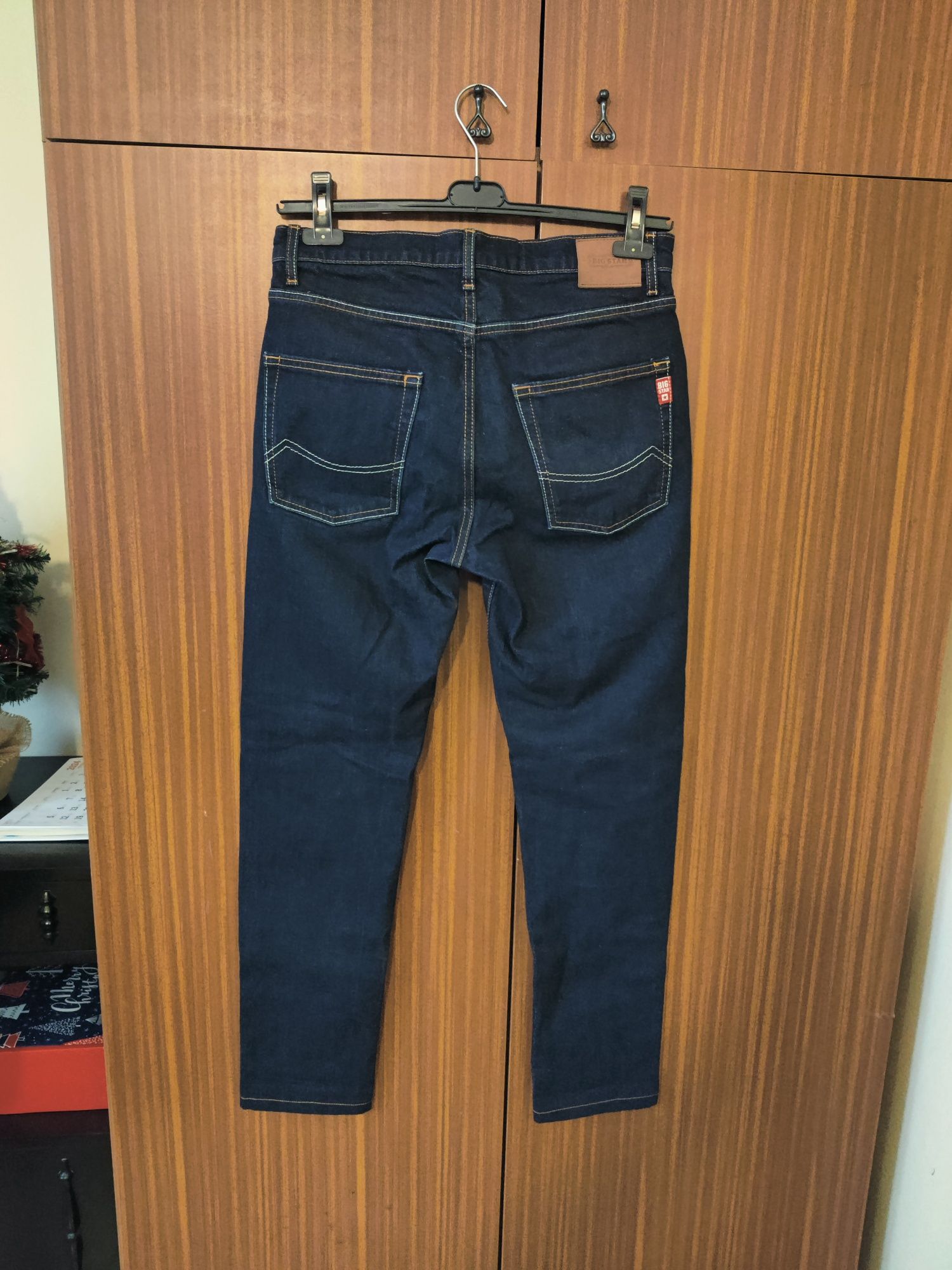 Klasyczne proste granatowe jeansy Big Star regular fit