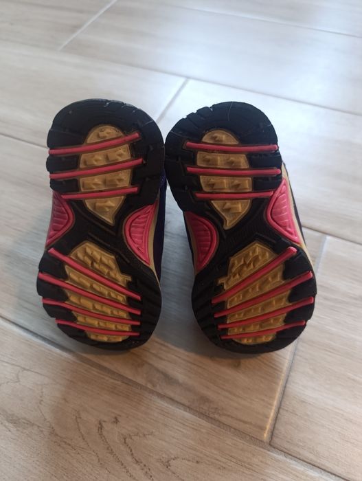 Buty zimowe, śniegowce, dziewczynka, fioletowe, wodoodporne, r. 23