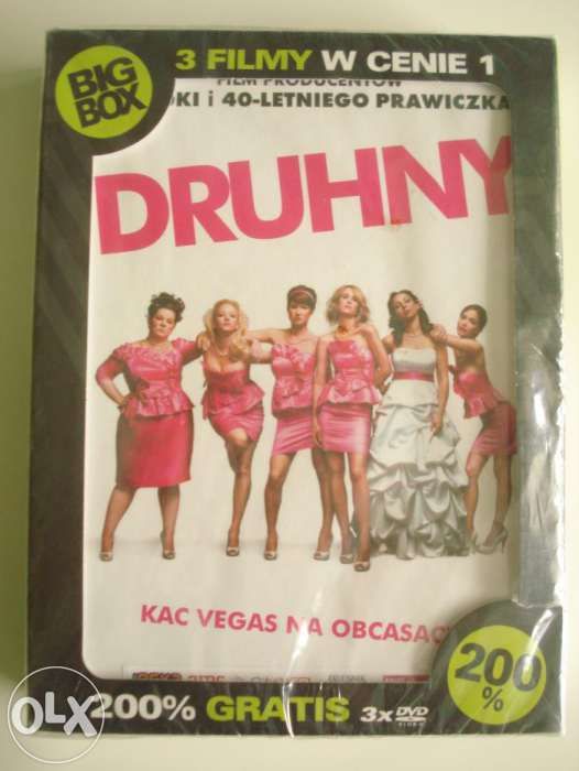 BIG BOX 200% dvd 3 filmy - DRUHNY, LEJDIS, KOCHAJ I TAŃCZ 3-pack nowy!