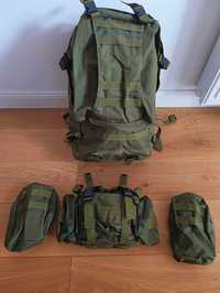 Plecak Wojskowy, Taktyczny, 50l, Militarny, Torba, Nerka 4w1, Saszetka