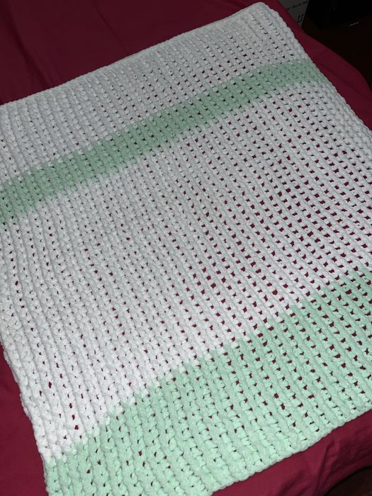 Плед детский, плед в коляску вязанный