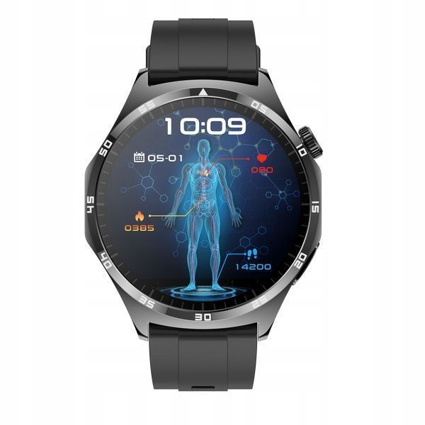 Zegarek Sportowy Smartwatch Glacierx Vital Pomiar Cukru Ekg Ciśnienie