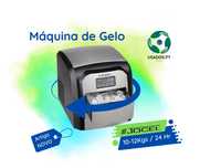 Máquina de fazer Gelo preto/inox Jocel 10-12Kgs / 24 Hr