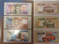 Banknoty Polski zestaw Królowe + samochody + foldery + ten sam numer