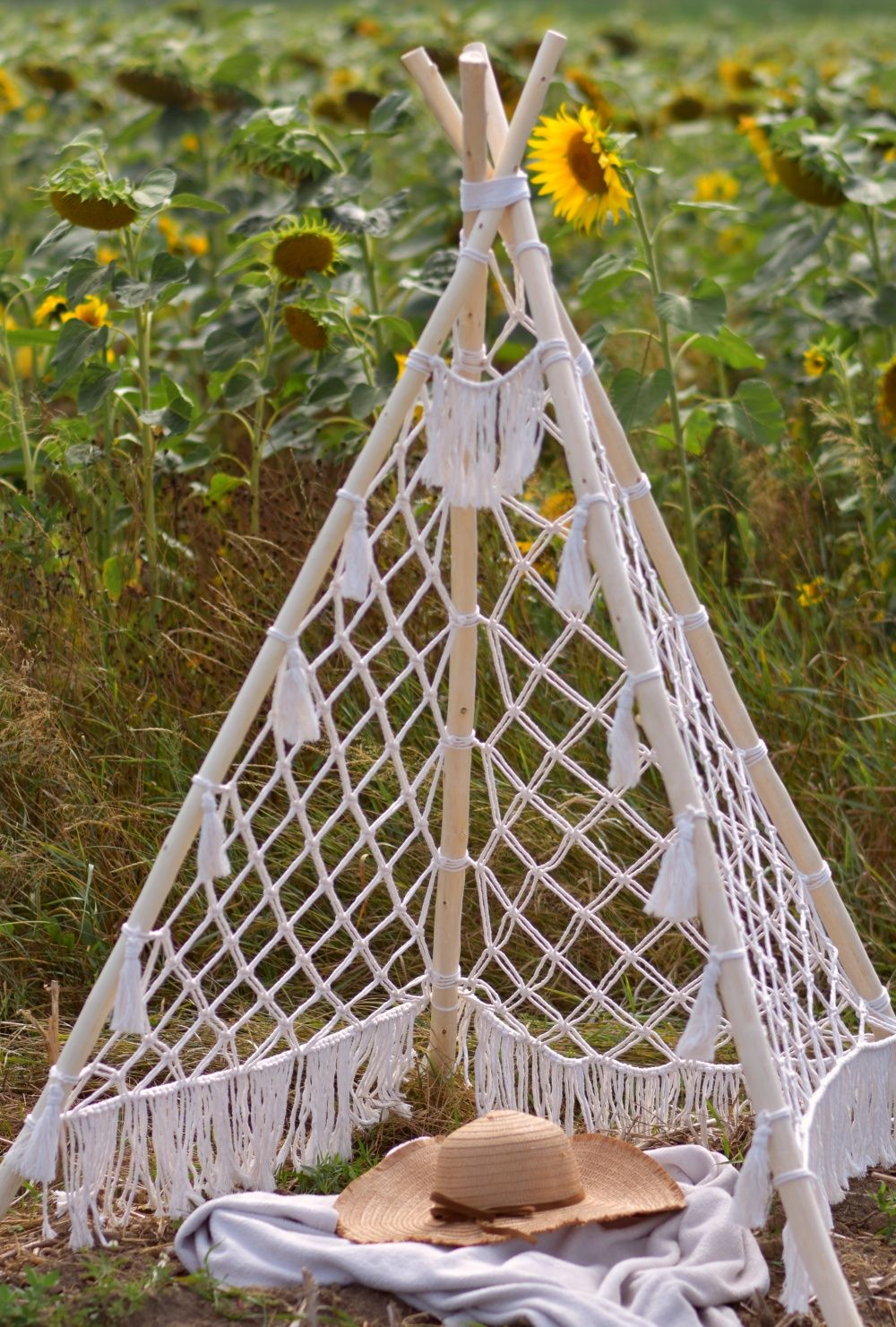 Tipi na naturalnych kijach 170 cm
