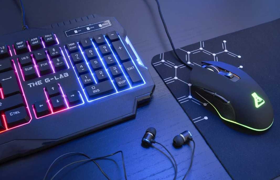 The G-Lab COMBO HELIUM klawiatura mysz słuchawki podkładka RGB Xbox 4x