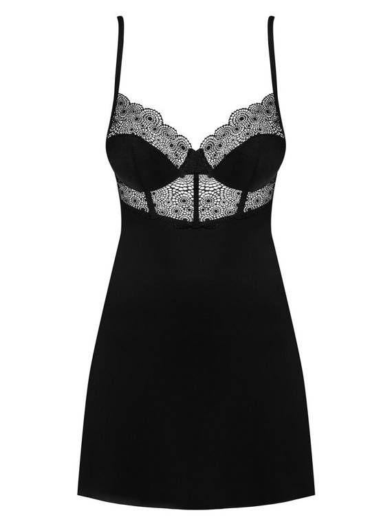 Sharlotte Chemise Koszulka Obsessive czarny S/M