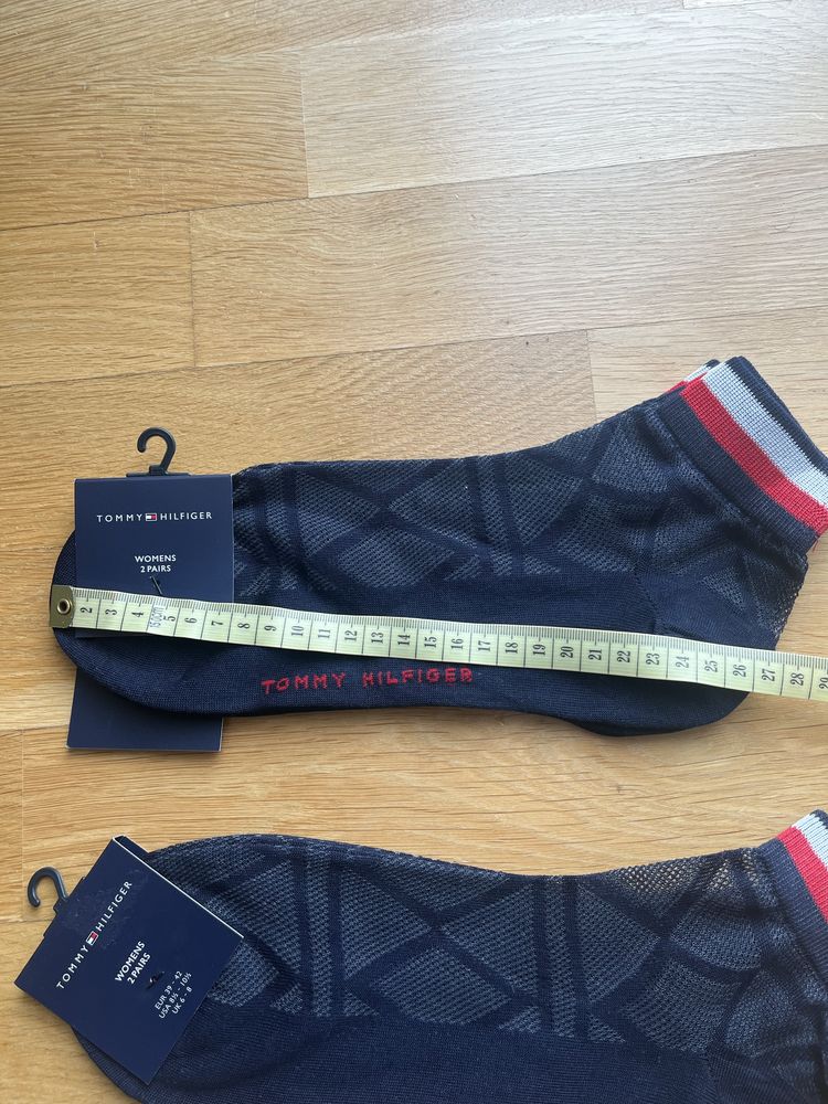 Skarpetki 39-42 granatowe Tommy Hilfiger krótkie bawełna