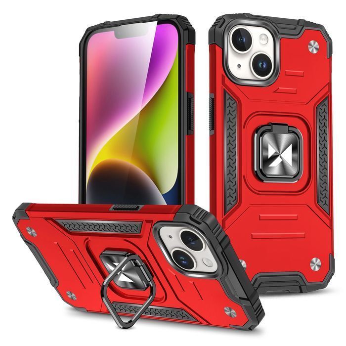 Pancerne etui z ringiem Wozinsky Ring Armor do iPhone 15 - czerwone