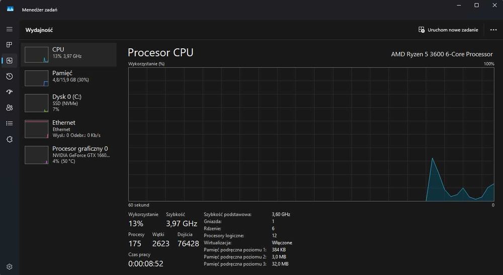 Komputer Gamingowy Ryzen 5 3600 GTX 1660 SUPER 16GB RAM **DOWÓZ**