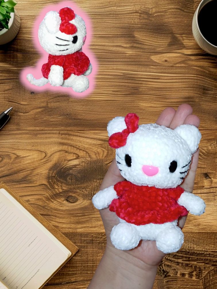 Hello Kitty na szydełku amigurumi handmade