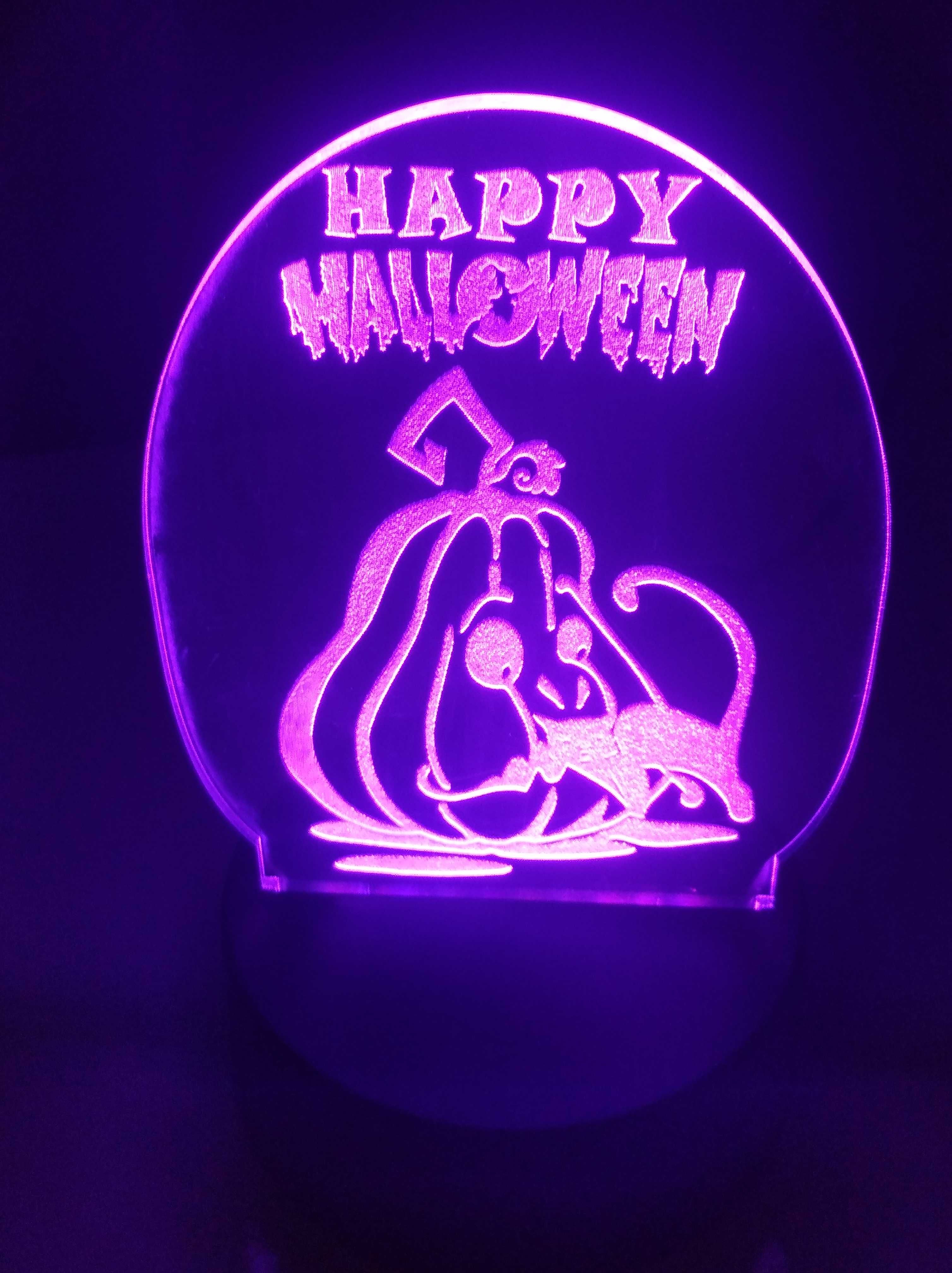 halloween lampka led 3d iluzja prezent