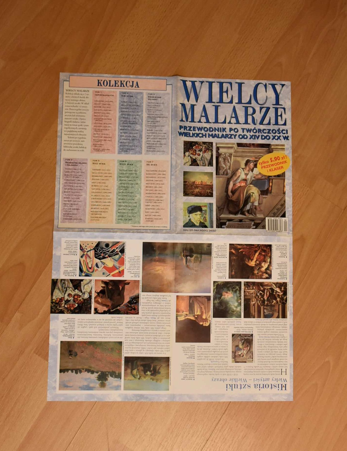 Plakat z kolekcji Wielcy Malarze, przewodnik po twórczości wykaz