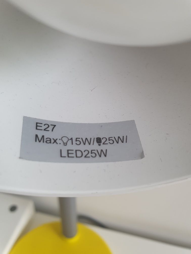 lampa lampa na biurko dla dzieci żółta szara biała kuo e27 castorama